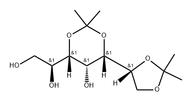 3,5:6,7-二-O-异丙亚基-D-甘油型-D-古洛-庚糖醇 结构式