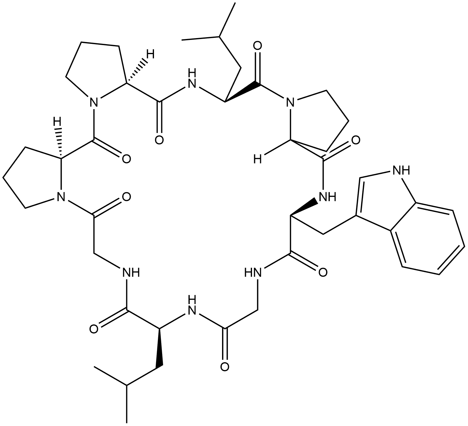 四棱草肽 B 结构式