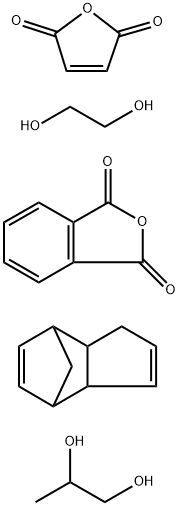 顺丁烯二酸酐与乙烯、丙二醇、3A,7A-二氢化-4,7-亚甲基-1H-茚和邻苯二甲酸酐的聚合物 结构式