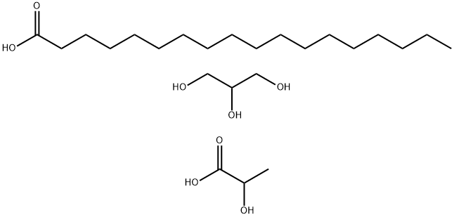 甘硬脂酸与2-羟基丙酸甘油酯单的酯化物 结构式