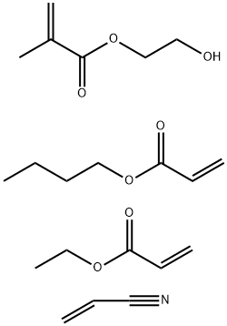 2-甲基-2-丙烯酸2-羟基乙酯、2-丙烯酸丁酯、2-丙烯酸乙酯和2-丙烯腈的聚合物 结构式