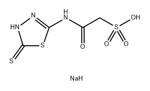 Ethanesulfonic acid, 2-[(4,5-dihydro-5-thioxo-1,3,4-thiadiazol-2-yl)amino]-2-oxo-, sodium salt (1:1) 结构式