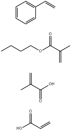 2-Propenoic acid, 2-methyl-, polymer with butyl 2-methyl-2-propenoate, ethenylbenzene and 2-propenoic acid, ammonium salt 结构式