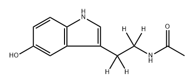 [2H4]-N-乙酰基-5-羟色胺 结构式