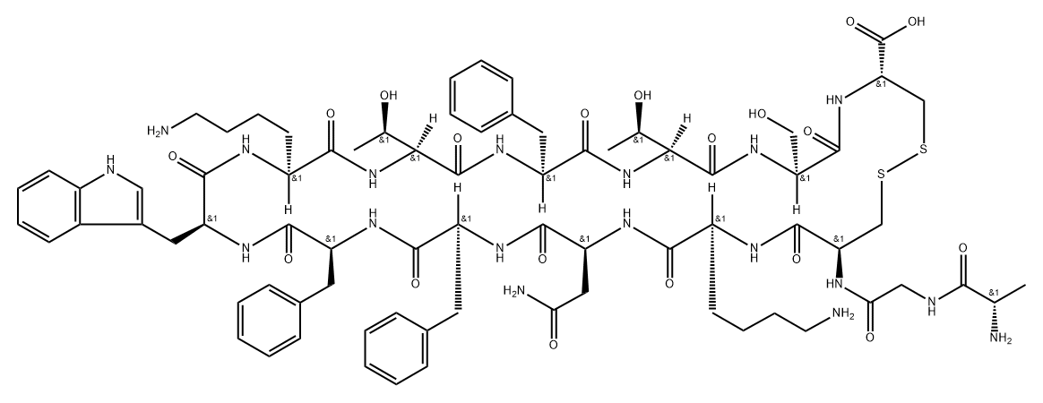 somatostatin, Cys(3)- 结构式