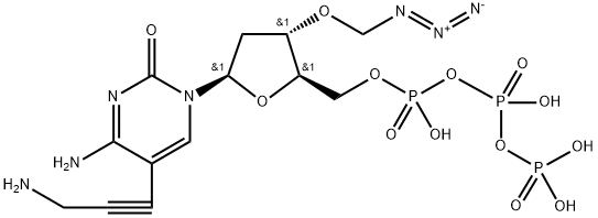  5-Propargylamino-3'-azidomethyl-dCTP 结构式