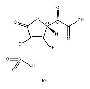 L-threo-Hex-2-enaric acid,1,4-lactone,2-(hydrogen sulfate), tripotassium salt 结构式