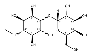 D-chiro-Inositol, 1-O-.alpha.-D-galactopyranosyl-4-O-methyl- 结构式