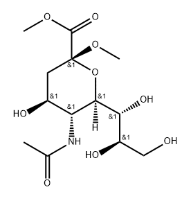 N-Acetyl-2-O-methyl-a-D-neuraminic acid methyl ester 结构式