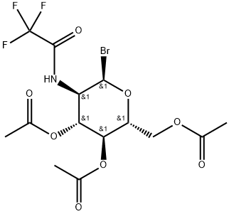 α-D-Glucopyranosyl bromide, 2-deoxy-2-[(2,2,2-trifluoroacetyl)amino]-, 3,4,6-triacetate 结构式
