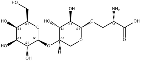 O-beta-galactopyranosyl-(1-4)-O-beta-xylopyranosyl-(1-0)-serine 结构式