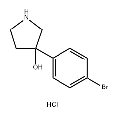 3-(4-溴苯基)-3-吡咯烷醇盐酸盐 结构式