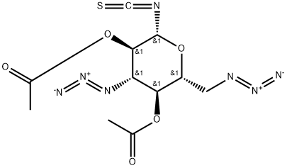2,4-di-O-acetyl-3,6-diazido-3,6-dideoxy-β-D-glucopyranosyl isothiocyanate 结构式