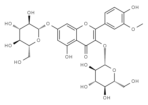 异鼠李素-3,7-O-二葡萄糖苷 结构式