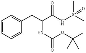 叔丁基(4-(二甲基(氧代)-Λ6-亚磺酰基)-3-氧代-1-苯基丁烷-2-基)氨基甲酸酯 结构式