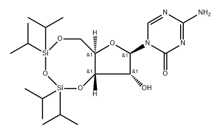 4-Amino-1-[3,5-O-[1,1,3,3-tetrakis(1-methylethyl)-1,3-disiloxanediyl]-β-D-ribofuranosyl]-1,3,5-triazin-2(1H)-one 结构式