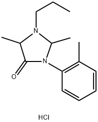 rac-trans-2,5-Dimethyl-3-(2-methylphenyl)-1-propylimidazolini-4-one Hydrochloride 结构式