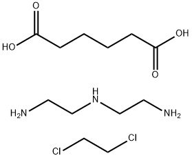己二酸与N-(2-氨基乙基)-1,2-乙二胺和1,2-二氯乙烷的聚合物 结构式