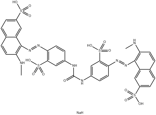 2-Naphthalenesulfonic acid, 8,8'-[carbonylbis[imino(2-sulfo-4,1-phenylene)azo]]bis[7-(methylamino)-, tetrasodium salt 结构式