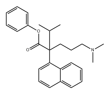 α-[3-(Dimethylamino)propyl]-α-(1-methylethyl)-1-naphthaleneacetic acid phenyl ester 结构式