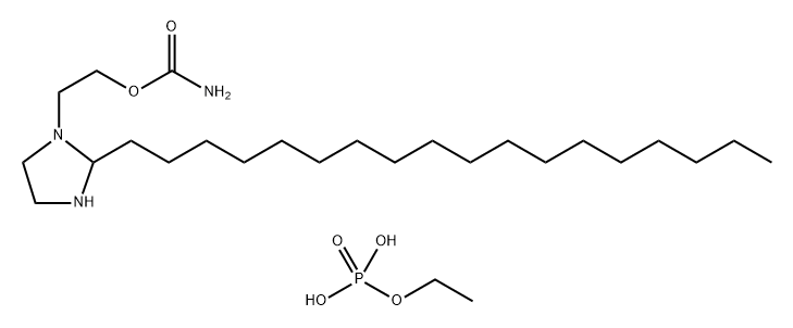 ethyl dihydrogen phosphate, compound with 2-(2-octadecylimidazolidin-1-yl)ethyl carbamate (1:1) 结构式