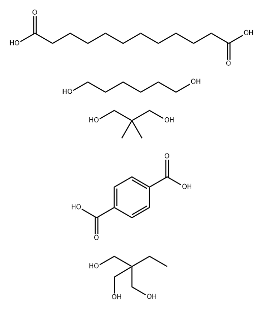 对苯二甲酸与癸二酸、新戊基二醇、2-乙基-2-羟甲基-1,3-丙二醇和1,6-己二醇的聚合物 结构式