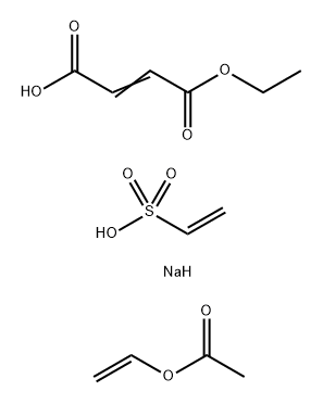 2-Butenedioic acid, monoethyl ester, polymer with ethenyl acetate and  sodium ethenesulfonate 结构式