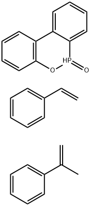 (9,10-二氢-9-氧杂-10-磷杂菲-10-氧化物)与苯乙烯和Α-甲基苯乙烯的聚合物 结构式