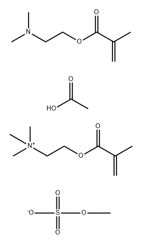 N,N,N-三甲基-2-[(2-甲基-1-氧代-2-丙烯基)氧]-乙铵甲基磺酸化物、-2-甲基-2-丙烯酸2-(二甲胺基)乙酯的聚合物乙酸酯 结构式