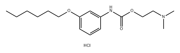 Carbanilic acid, m-hexyloxy-, 2-(dimethylamino)ethyl ester, hydrochloride 结构式