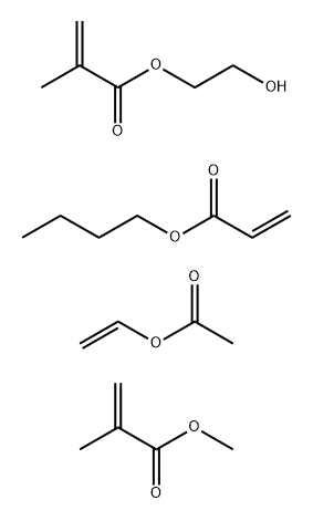 Vinyl acetate, butyl acrylate, methyl methacrylate, 2-hydroxyethyl methacrylate polymer 结构式