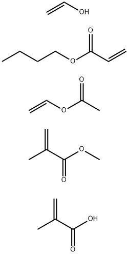 2-Propenoic acid, 2-methyl-, polymer with butyl 2-propenoate, ethenol, ethenyl acetate and methyl 2-methyl-2-propenoate 结构式