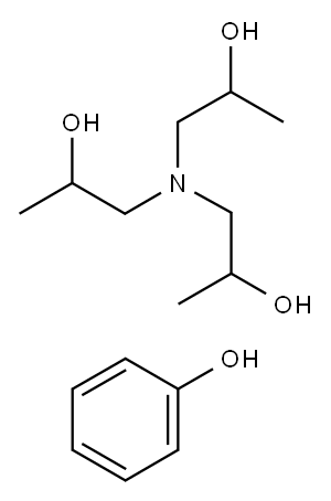 phenol, compound with 1,1',1''-nitrilotris[propan-2-ol] (1:1) 结构式