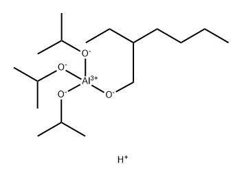 (T-4)-(2-乙基-1-己醇)三(2-丙醇)氢铝酸 结构式