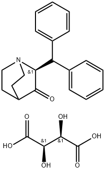 (S)-2-苯甲酰奎宁-3-酮(2R,3R)-2,3-二羟基琥珀酸盐 结构式