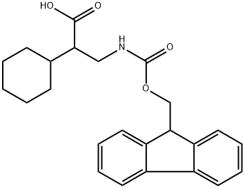 3-((((9H-芴-9-基)甲氧基)羰基)氨基)-2-环己基丙酸 结构式