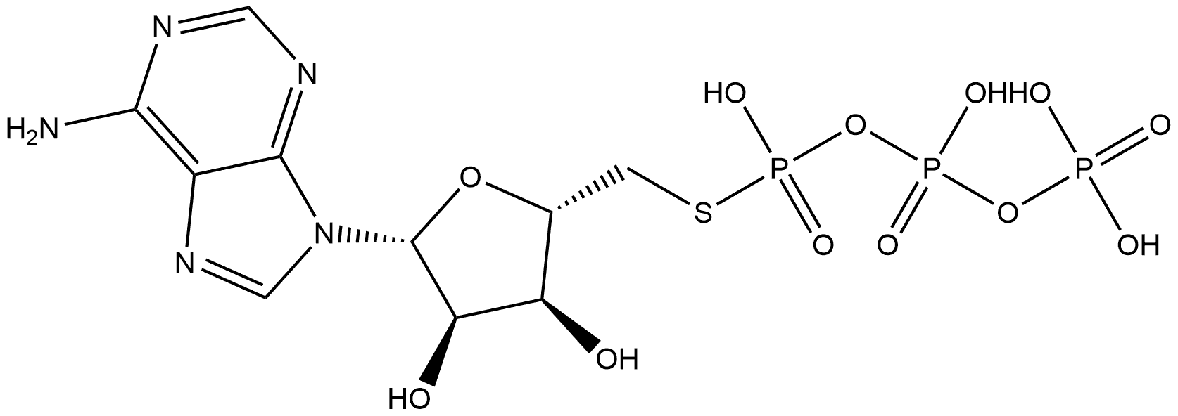 Adenosine 5'-(tetrahydrogen triphosphate), 5'-thio- 结构式