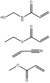 2-丙烯酸乙酯与N-(羟甲基)-2-丙烯酰胺、2-丙烯酸甲酯和2-丙烯腈的聚合物 结构式