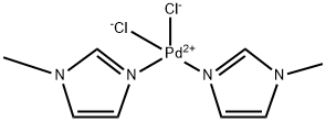 反式-二氯-双(1-甲基咪唑K-N3)钯(II) 结构式