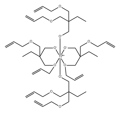 bis[2,2-bis[(allyloxy)methyl]butan-1-olato-O1]bis[2,2-bis[(allyloxy)methyl]butan-1-olato-O1,O2]titanium 结构式