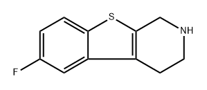 6-氟-1,2,3,4-四氢苯并[4,5]噻吩[2,3-C]吡啶 结构式