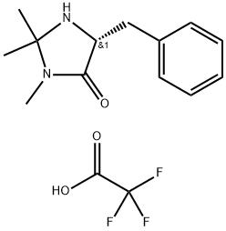 (5R)-2,2,3-三甲基-5-苄基-4-咪唑啉酮三氟乙酸 结构式
