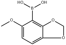 (5-methoxybenzo[d][1,3]dioxol-4-yl)boronic acid 结构式