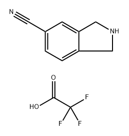 Isoindoline-5-carbonitrile 2,2,2-trifluoroacetate 结构式