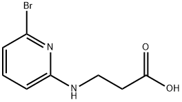 3-((6-溴吡啶-2-基)氨基)丙酸 结构式