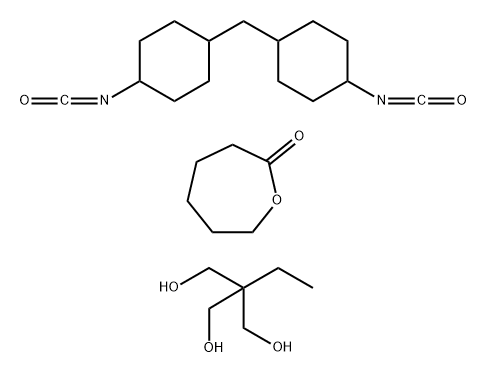 己内酯、三羟甲基丙烷、1,1'-亚甲基双(4-异氰酸环己烷)的聚合物 结构式