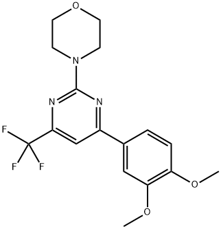4-(4-(3,4-二甲氧基苯基)-6-(三氟甲基)嘧啶-2-基)吗啉 结构式