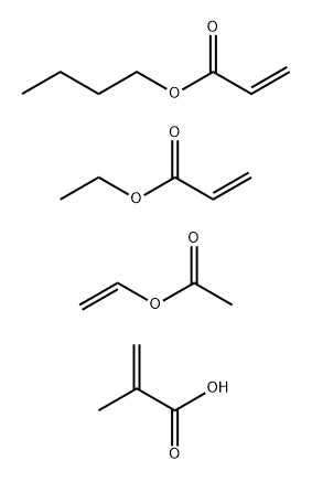 2-Methyl-2-propenoic acid polymer with butyl 2-propenoate, ethenyl acetate and ethyl 2-propenoate 结构式