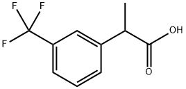 2-[3-(三氟甲基)苯基]丙酸 结构式