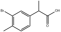 2-(3-溴-4-甲基苯基)丙酸 结构式